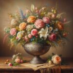 Цветы, ваза, античность