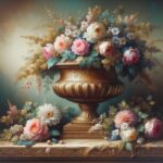 Цветы, ваза, античность, натюрморт