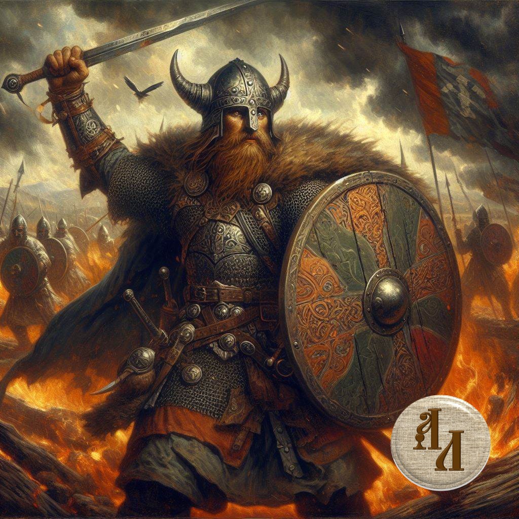 Викинг, викинги в бою, картины, репродукции